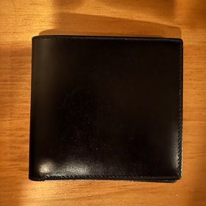 Mark Cross men’s black leather wallet